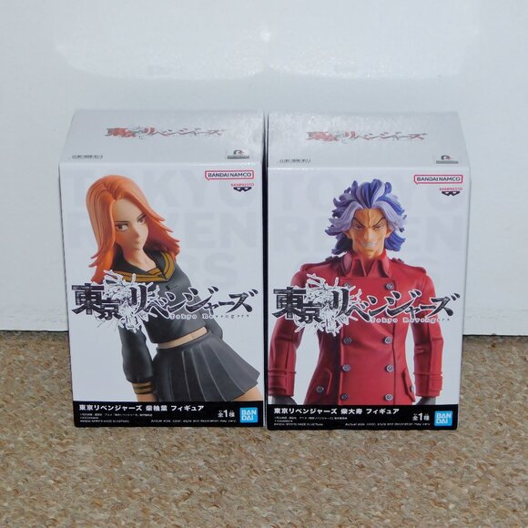 2023 Banpresto Tokyo Revengers - Yuzuha & Taiju Shiba Statue Lot MIB Brand New - Picture 1 of 8